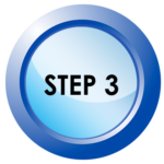 image of a blue circle with step 3 on it