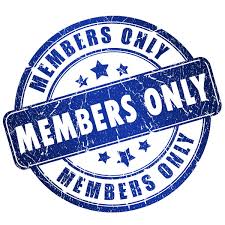 Community Membership for Sports image of a blue pin that reads Members only in the middle and on top and bottom of pin