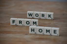 work from home image of letters spelling out work from home